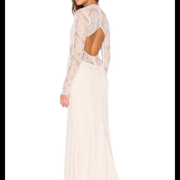 NEW TULAROSA X REVOLVE BOHO IVORY LACE LONGSLEEVE WEDDING DRESS GOWN 4 - Picture 6 of 17